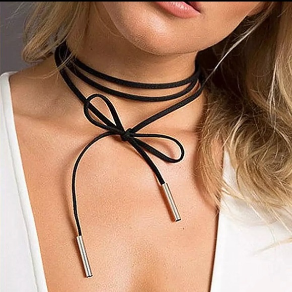 Choker Tie ♡ Choker with Pouch Gift Bag GOLD - Picture 5 of 7